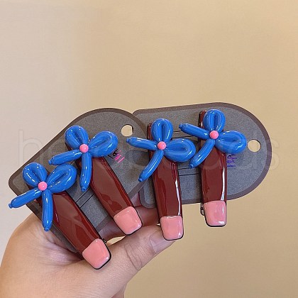 Plastic Enamel Alligator Hair Clips PW-WG82DC9-01-1