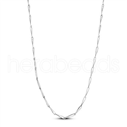 SHEGRACE Rhodium Plated 925 Sterling Silver Link Chain Necklaces JN986A-1