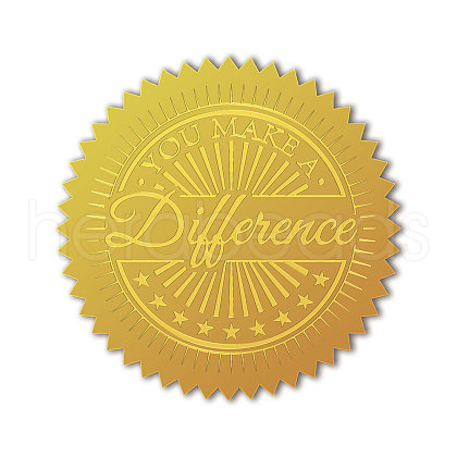 Self Adhesive Gold Foil Embossed Stickers DIY-WH0211-373-1