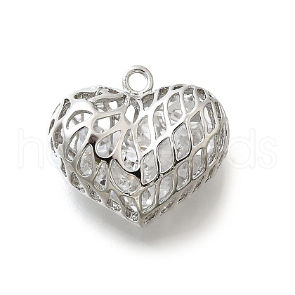 Brass with Cubic Zirconia Pendants KK-E792-30P-01-1