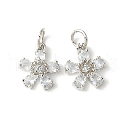 Brass Micro Pave Cubic Zirconia Pendants KK-U067-03P-04-1