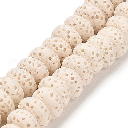 Natural Lava Rock Dyed Beads Strands G-L586-B02-14-1