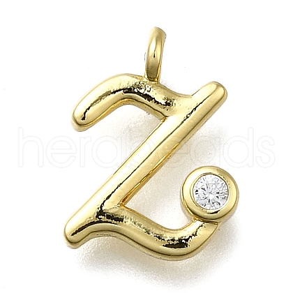 Brass Micro Pave Cubic Zirconia Pendants KK-B132-12G-Z-1