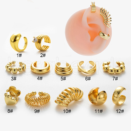 Brass Cuff Earrings WG3E044-10-1