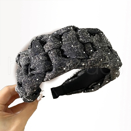 Denim Sequin Hair Bands for Women Girls PW-WG3BDBE-02-1