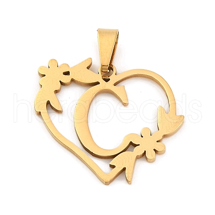 Ion Plating(IP) 201 Stainless Steel Pendants STAS-N103-183G-C-1