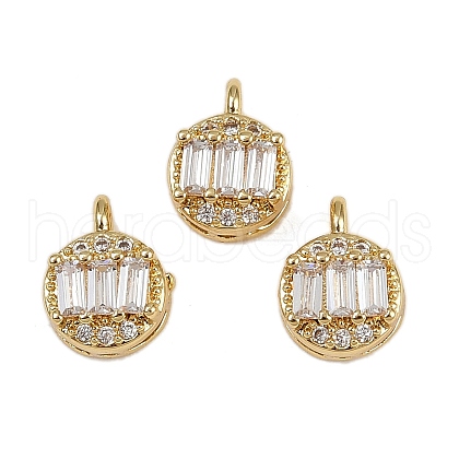 Brass Micro Pave Cubic Zirconia Pendants KK-A257-12B-G-1