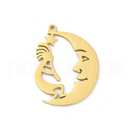 304 Stainless Steel Pendants STAS-U041-05G-1