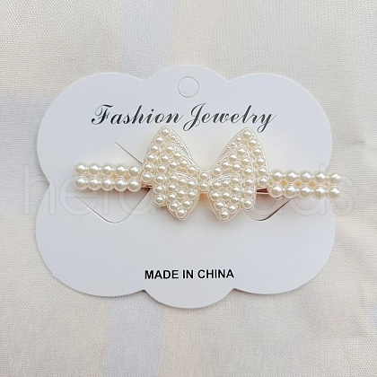 Imitation Pearl Alligator Hair Clips PW-WGA4327-01-1