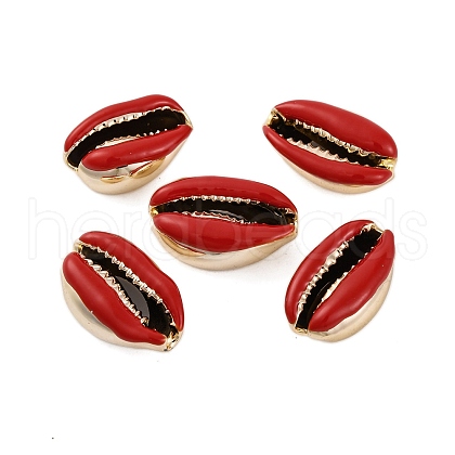 Electroplated Cowrie Shell Beads SSHEL-M023-05B-1