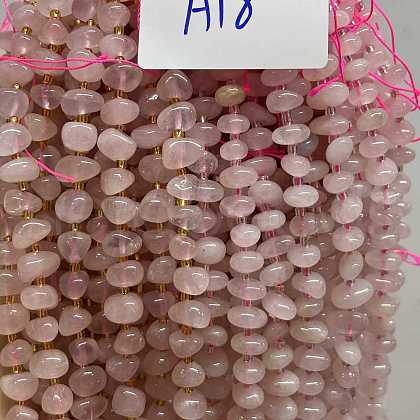 Natural Rose Quartz Beads Strands G-RM250109-A18-1