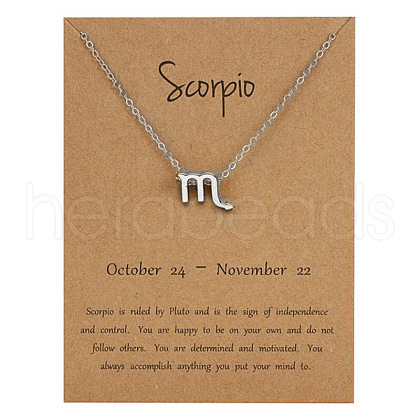 Alloy Constellation Pendant Necklaces WG6F1B2-22-1