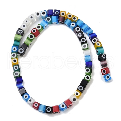 Handmade Evil Eye Lampwork Beads Strands LAMP-G166-16A-1