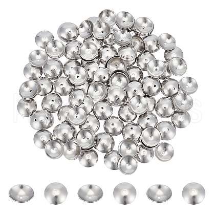 Unicraftale 200PCS 201 Stainless Steel Bead Cones STAS-UN0051-77-1