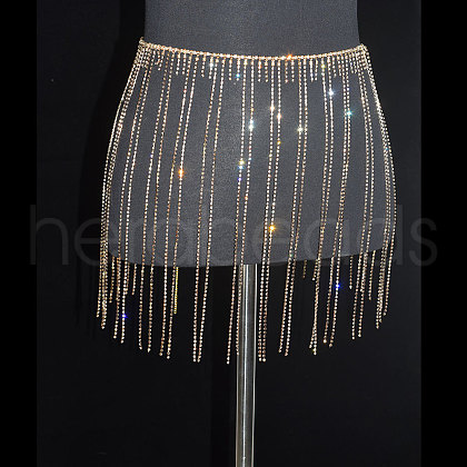 Full Crystal Rhinestone Tassel Skirt Body Chains WGA3B2D-13-1