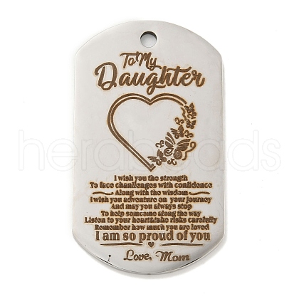 Non-Tarnish 201 Stainless Steel Pendants STAS-L079-01P-07-1