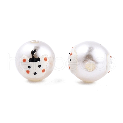 Animal Opaque ABS Plastic Imitation Pearl Enamel Beads KY-G020-03B-1