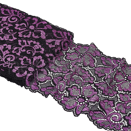 Polyester Lace Flower Fabric DIY-WH0034-95C-1