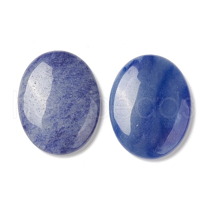 Mother's Day Gifts Dyed & Heated Natural Blue Aventurine Worry Stone for Anxiety Therapy G-B036-01G-1
