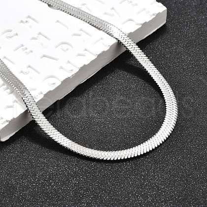 Non-Tarnish 201 Stainless Steel Herringbone Chain Necklaces NJEW-M187-06P-1