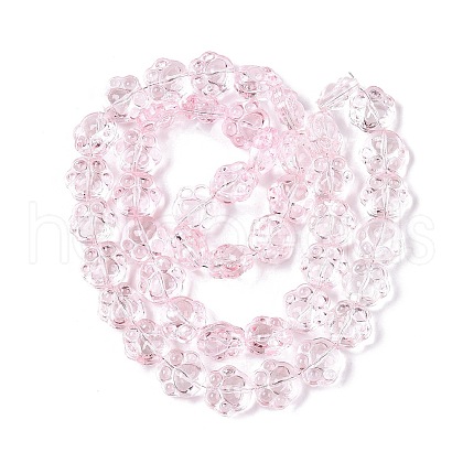 Transparent Electroplate Glass Beads Strands EGLA-T021-12F-1