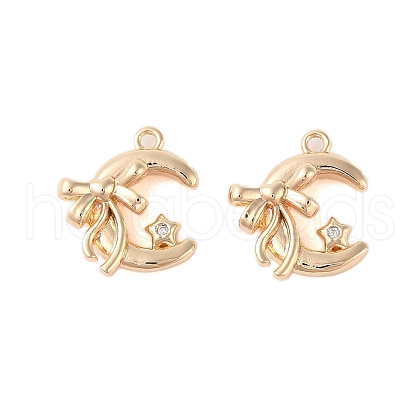 Brass Pendants with Clear Glass KK-N254-54G-1