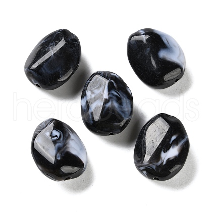 Opaque Acrylic Beads OACR-M015-08-1