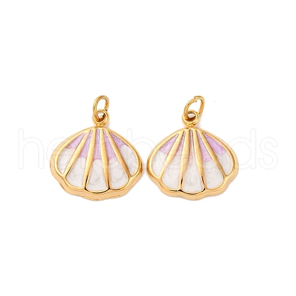 304 Stainless Steel Enamel Charms STAS-U061-04G-1
