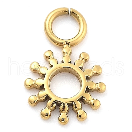 Ion Plating(IP) 304 Stainless Steel Charms STAS-P379-04F-G-1