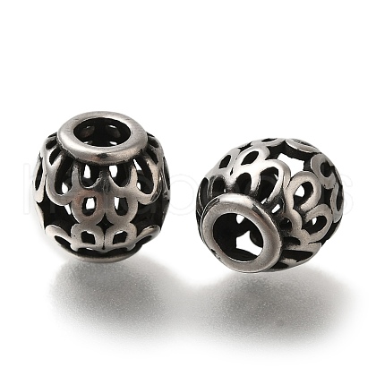 304 Stainless Steel European Beads STAS-D191-13A-AS-1