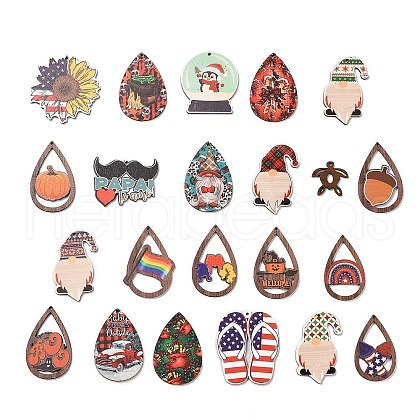 Printed Wood Pendants WOOD-XCP0001-72-1
