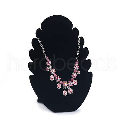 Fire Shaped Velvet Neckalce Display Stands PAAG-PW0008-004A-1