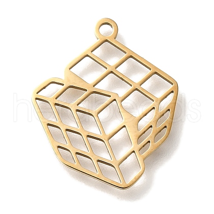 201 Stainless Steel Pendants STAS-R136-02G-1