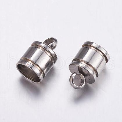 Tarnish Resistant 201 Stainless Steel Cord Ends STAS-G139-6mm-04P-1