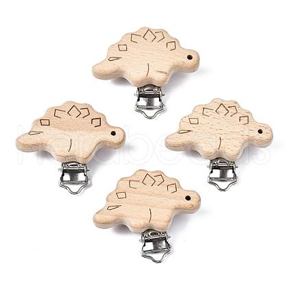 Beech Wood Baby Pacifier Holder Clips WOOD-T015-22-1