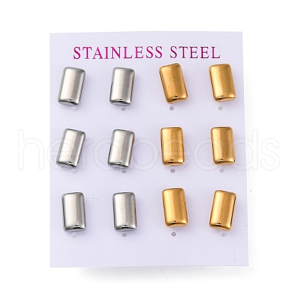 304 Stainless Steel Stud Earrings EJEW-C099-21GP-1