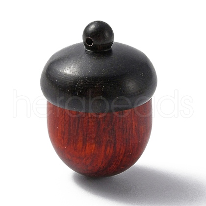 Wooden Acorn Box Jewelry Pendants WOOD-WH0027-33A-1