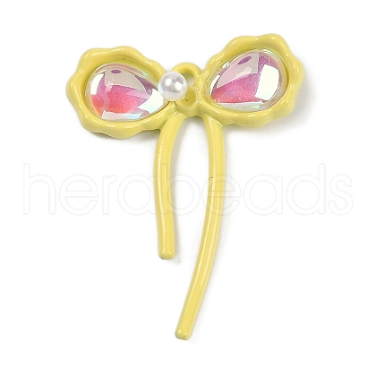 Golden Alloy Glass Pendants FIND-U017-17G-01-1