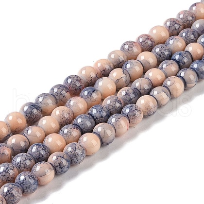 Baking Paint Glass Bead Strands GLAA-H031-01B-11-1
