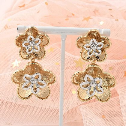 Alloy Stud Earrings EJEW-M092-02G-1
