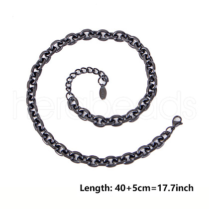 Unisex 304 Stainless Steel Cable Chains Necklaces NC6634-4-1