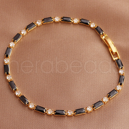 Adjustable Brass Micro Pave Cubic Zirconia Bracelets WGD60E7-09-1
