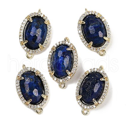 Dyed Natural Lapis Lazuli Faceted Oval Links G-B126-07G-08-1