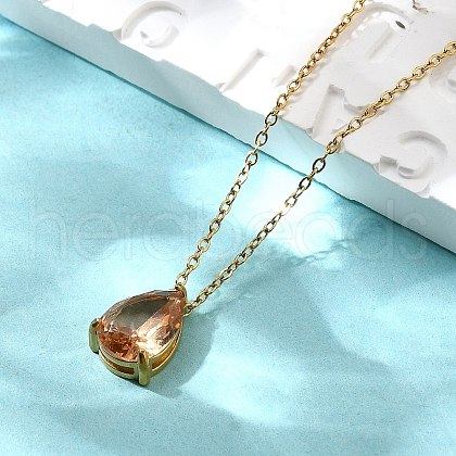 304 Stainless Steel Necklaces NJEW-R022-01G-11-1