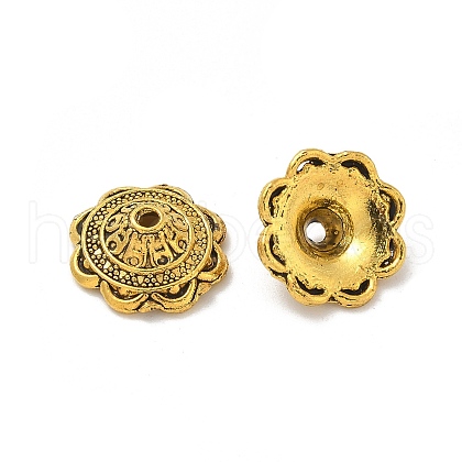 Tibetan Style Alloy Bead Caps TIBE-P003-81B-AG-1