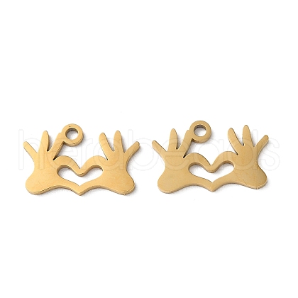 Ion Plating(IP) 304 Stainless Steel Charms STAS-F300-11G-1