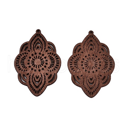 Natural Poplar Wood Big Pendants WOOD-N016-26B-1