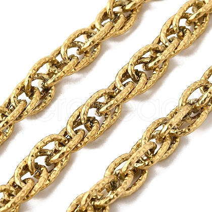 304 Stainless Steel Textured knot Link Chains CHS-C018-07G-1