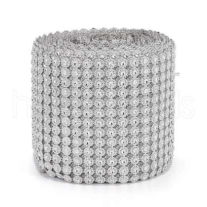 13 Rows Plastic Diamond Mesh Wrap Roll DIY-L049-02-1