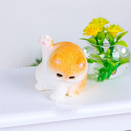 Resin Cat Shape Mini Model Display Decoration PW-WG0ED1E-06-1